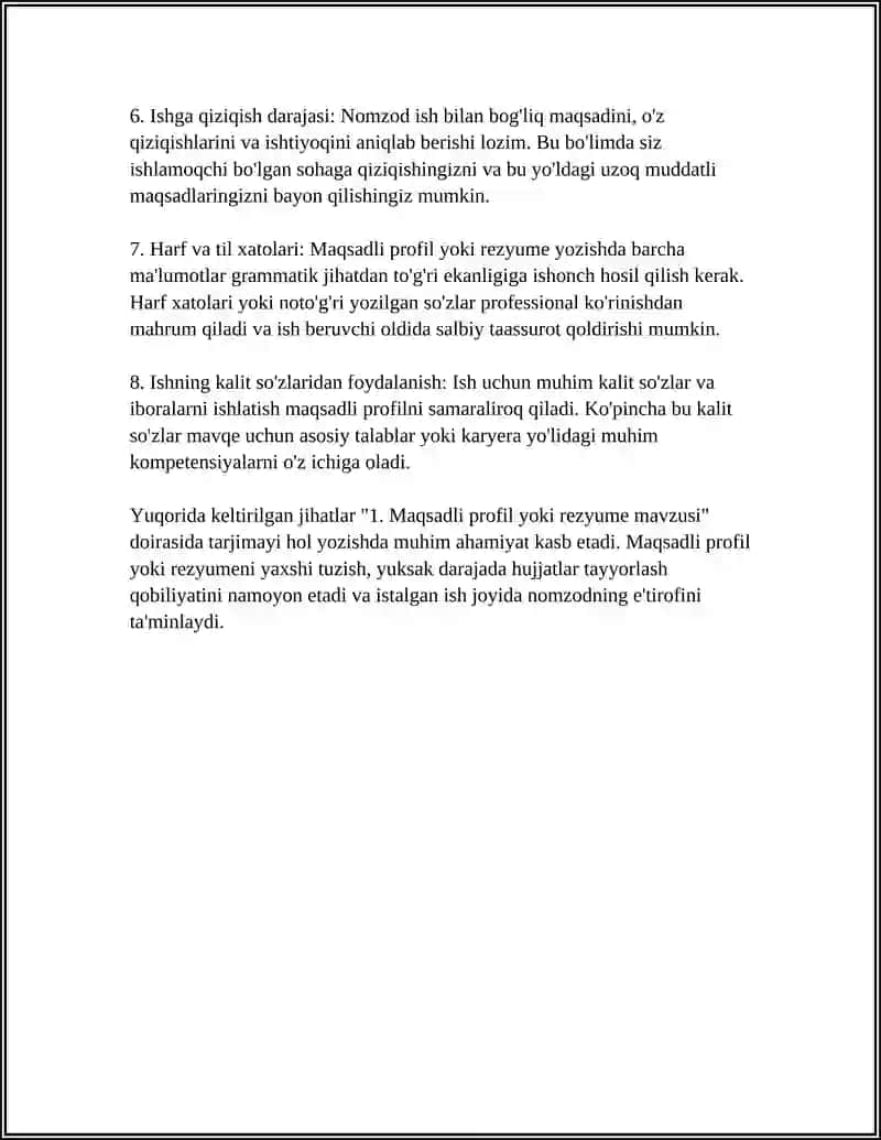 TARJIMAYI HOL YOZGANDA E'TIBORGA OLINADIGAN JIHATLAR 4