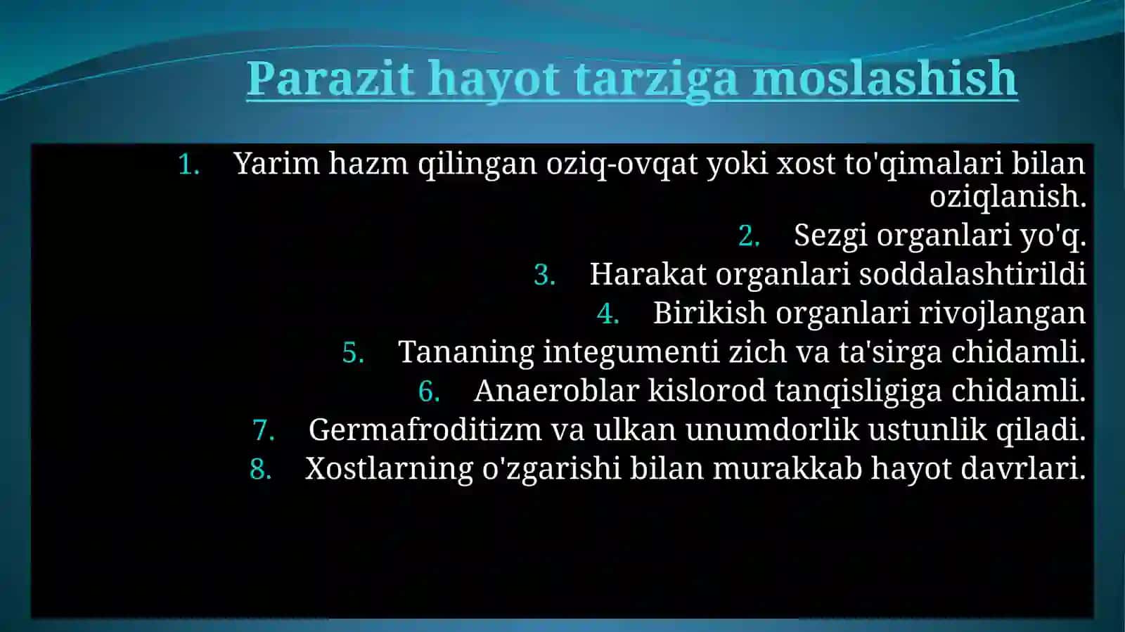 Qurtlar parazitlar 4