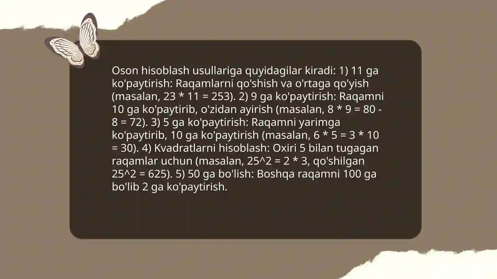 Hisoblashning Qulay usllari 4