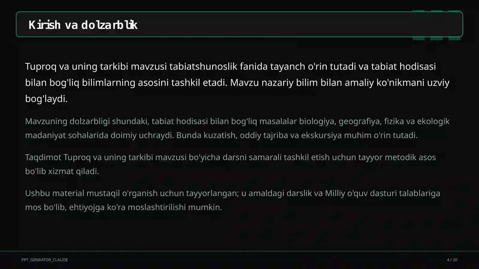 Tuproq va uning tarkibi (2-sinf) 4