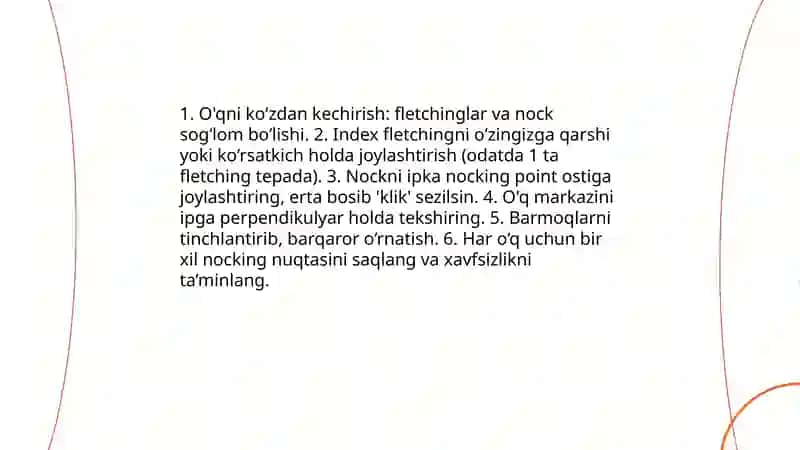 Kamondan o'q otish va uni bajarish texnikasi 4