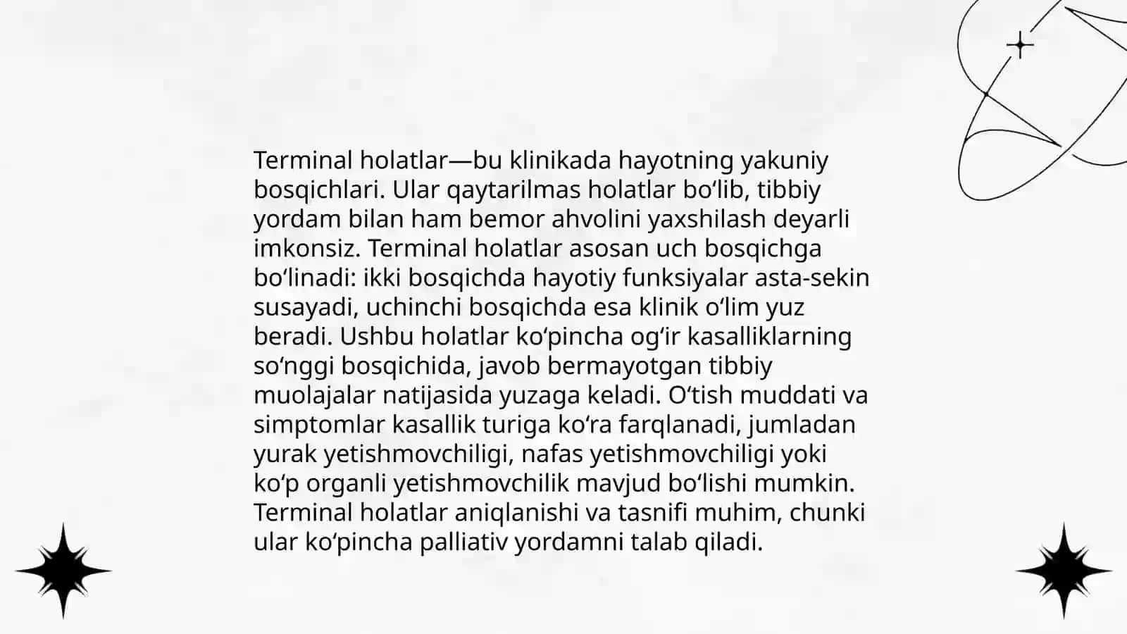 Tanatalogiya. Terminal holatlar tushunchasi 4