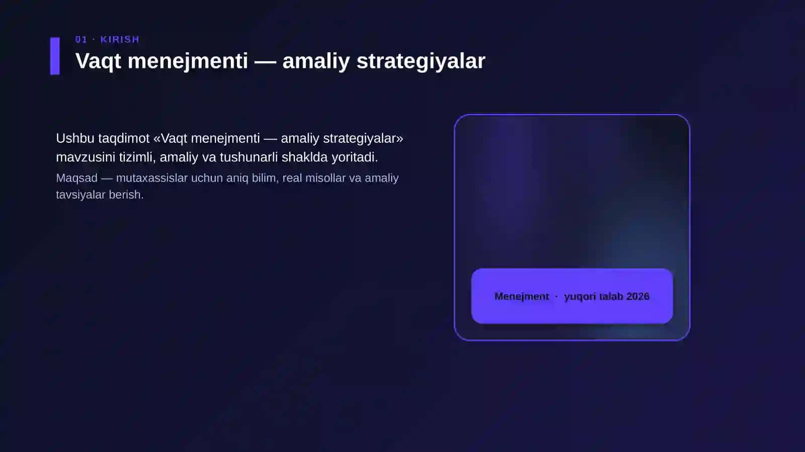 Vaqt menejmenti — amaliy strategiyalar 4
