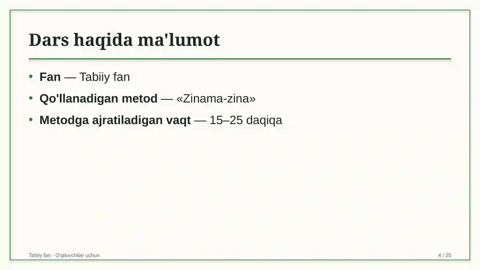 tabiiy fan darslarida zinama zina metodidan foydalanish 6893 4