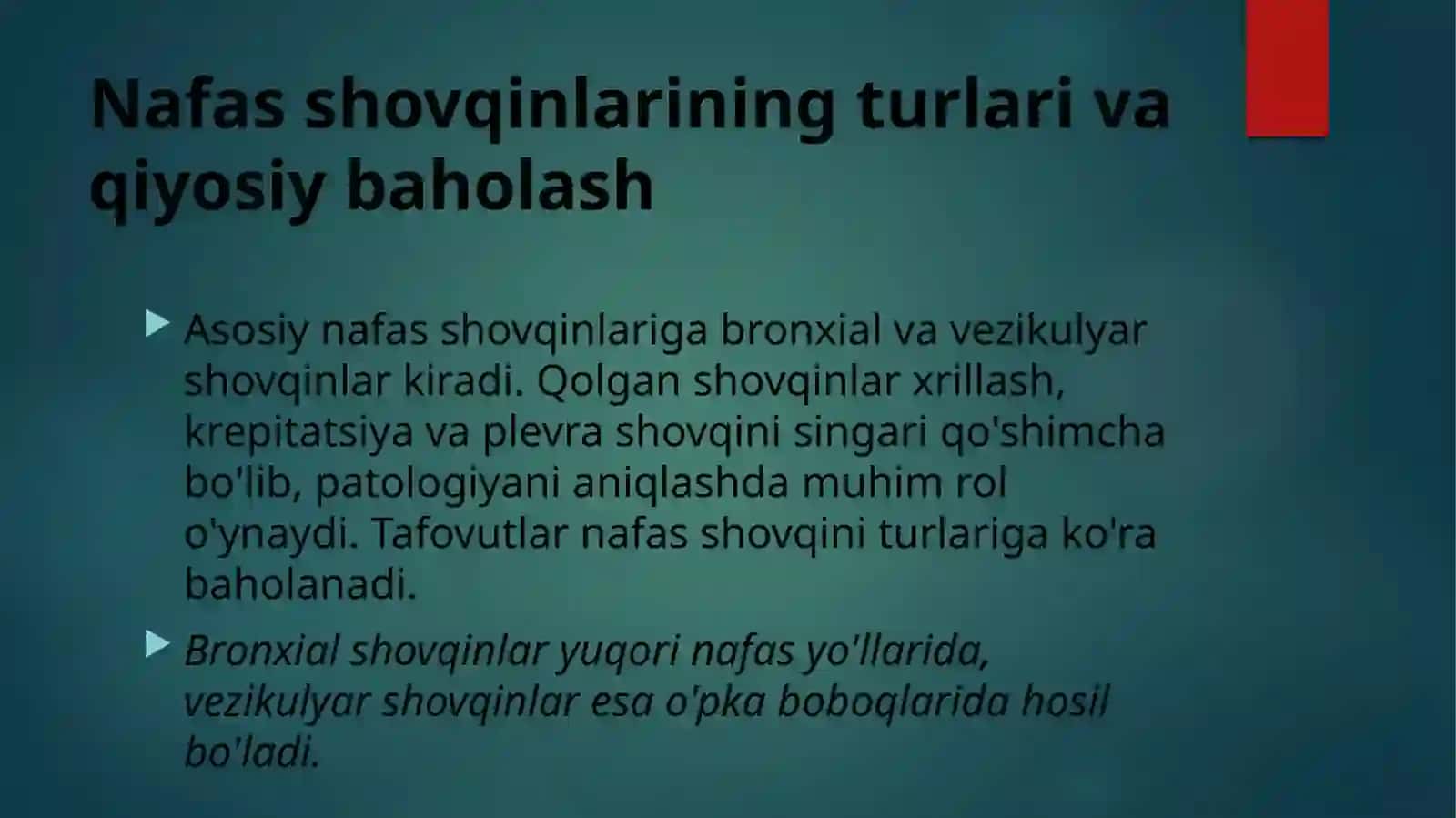 O'pkani eshitish (auskultatsiya). Texnika va qoidalari 4