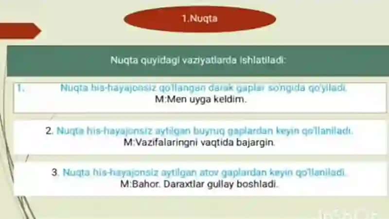punktuatsiya tinish belgilari 4
