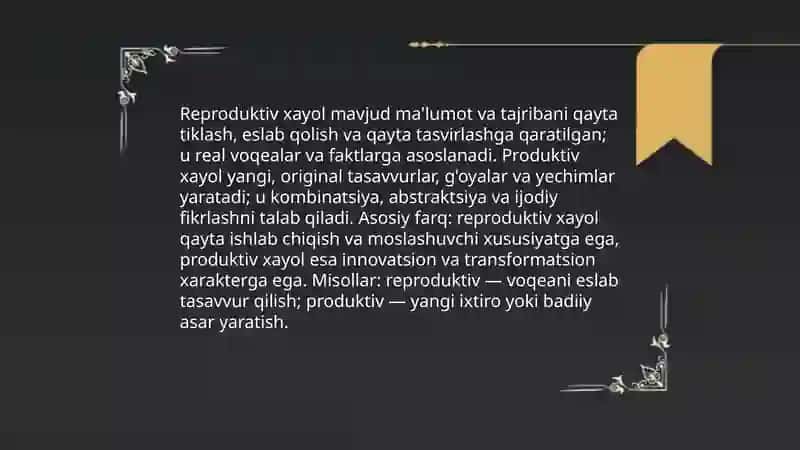 Xayol jarayonlari va xayol turlari 4