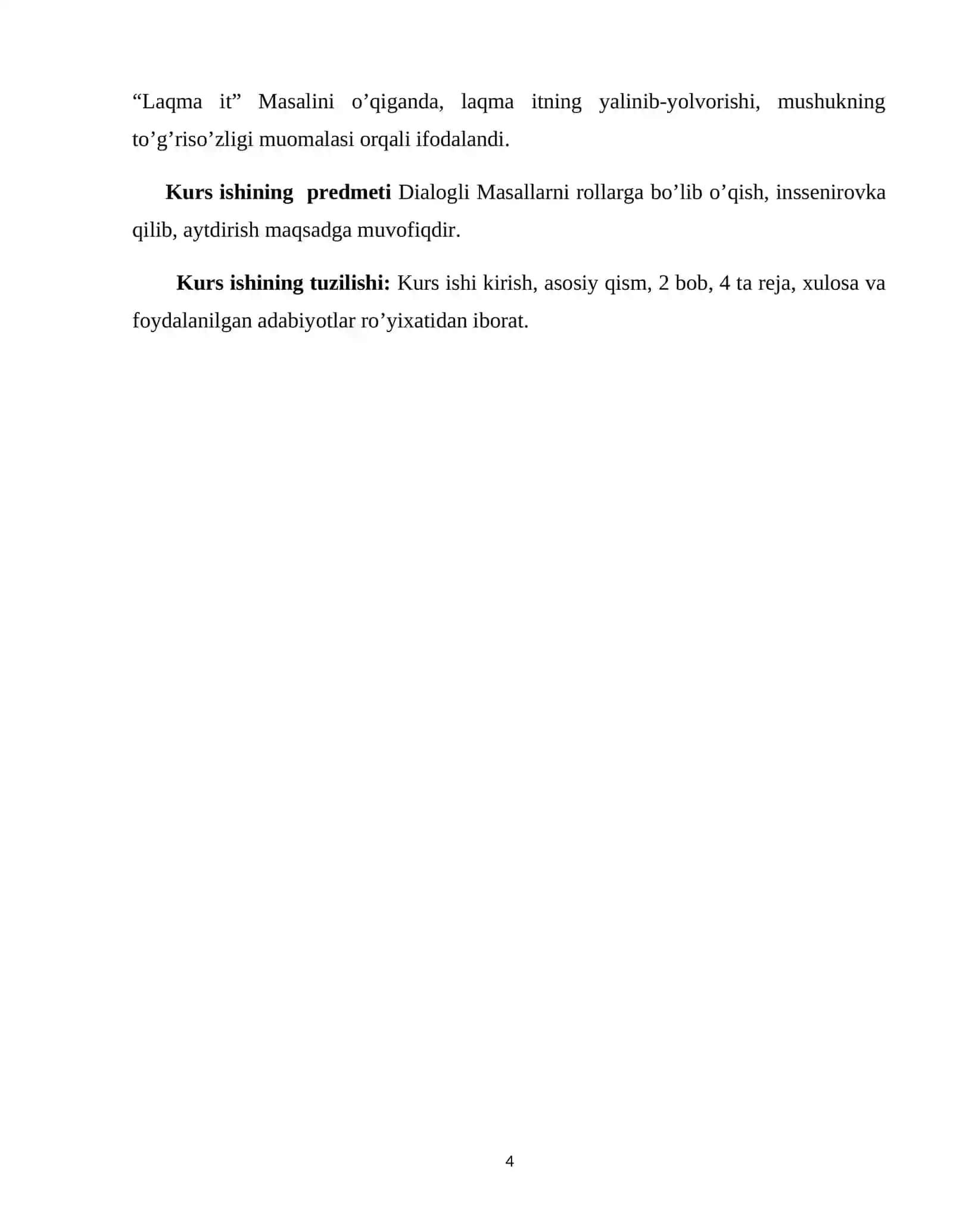 4-SINF ONA TILI VA O’QISH SAVODXONLIGI DARSLARIDA MASAL OʻTISHDA INNOVATSION PEDAGOGIK TEXNOLOGIYALARDAN FOYDALANISH METODIKASI 4