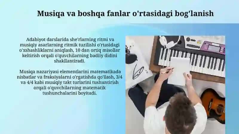 Musiqa mashg‘ulotlarida integrallashgan mashg‘ulotlarni tashkil etish metodikasi 4