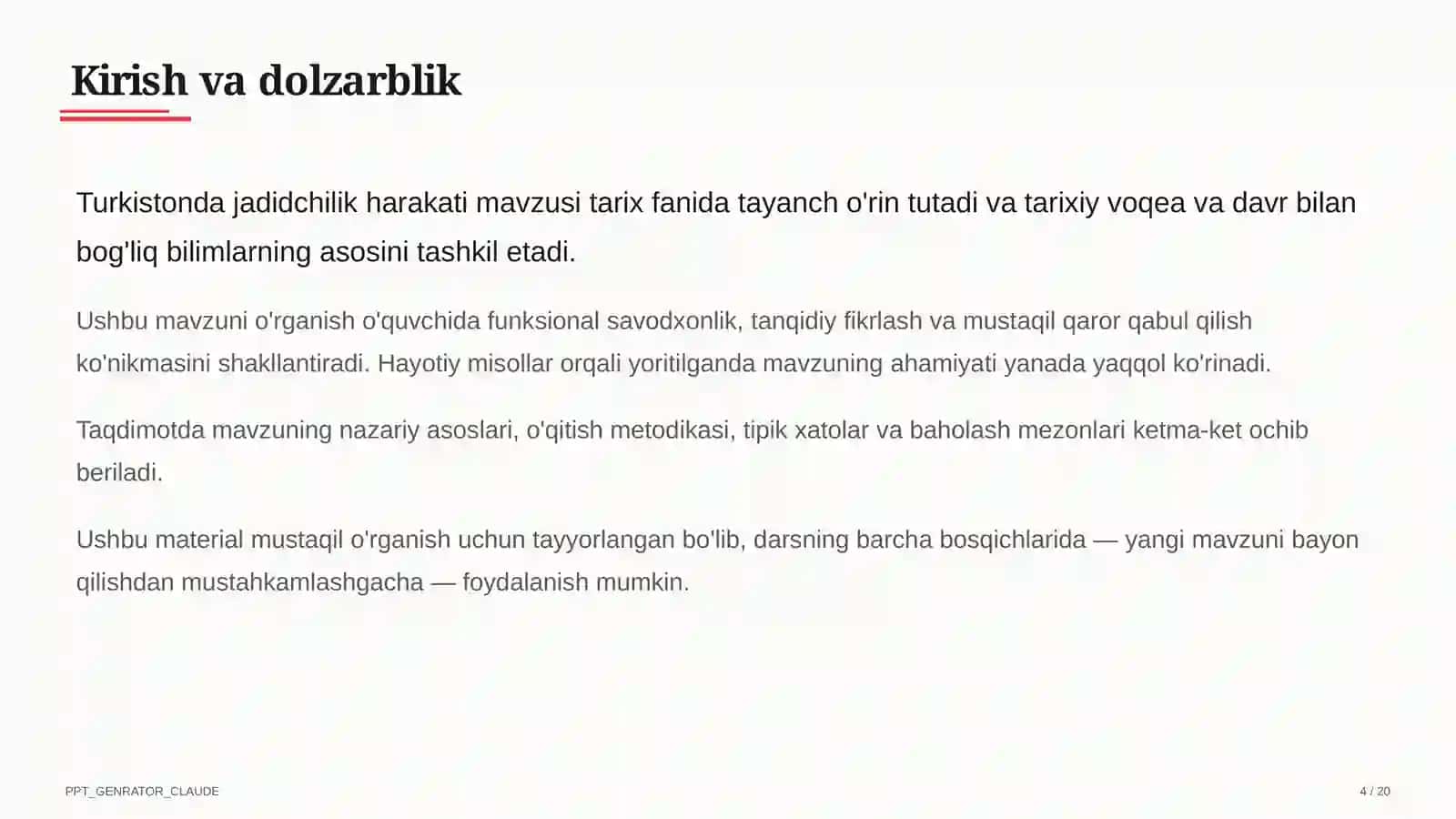 Turkistonda jadidchilik harakati (9-sinf) 4