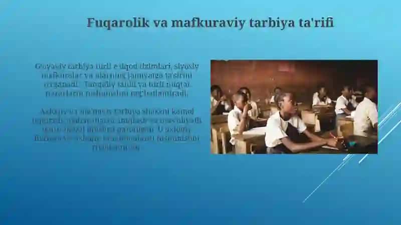 Fuqarolik va mafkuraviy tarbiyalar.Maʼnaviy axloqiy tarbiyalar 4