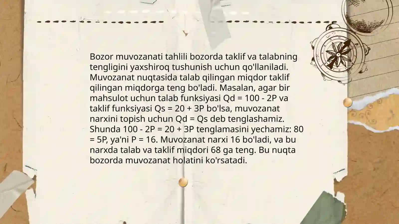 Talab taklif bozor muvozanati 4