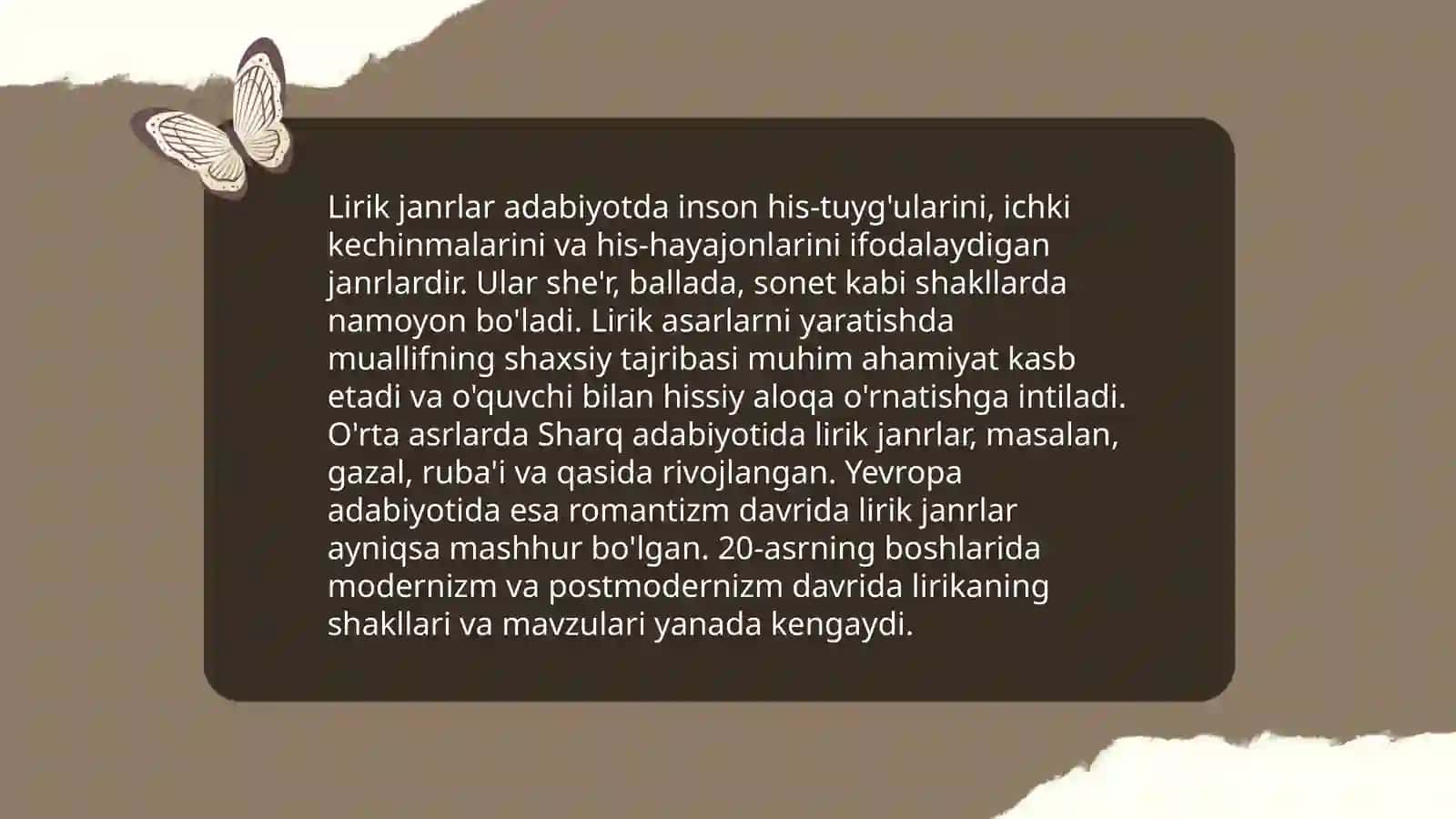 Adabiy turlar va janrlar 4