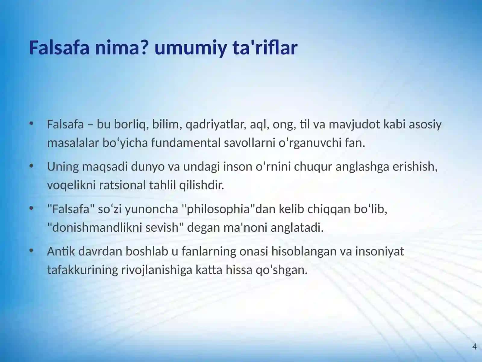 Falsafaning Mohiyati: Sharq va G‘arb Qarashlari 4