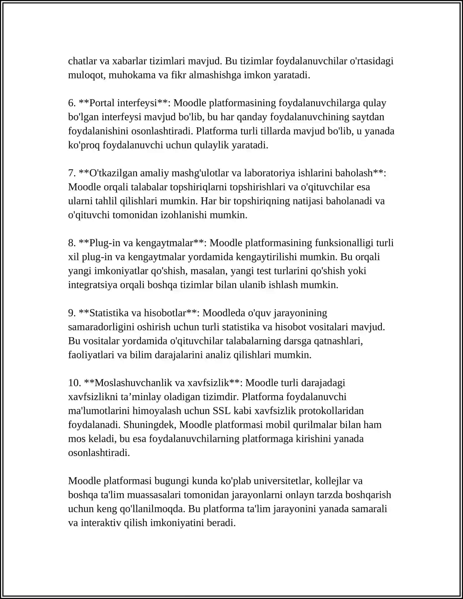 MOODLE TA'LIM PLATFORMASI 4