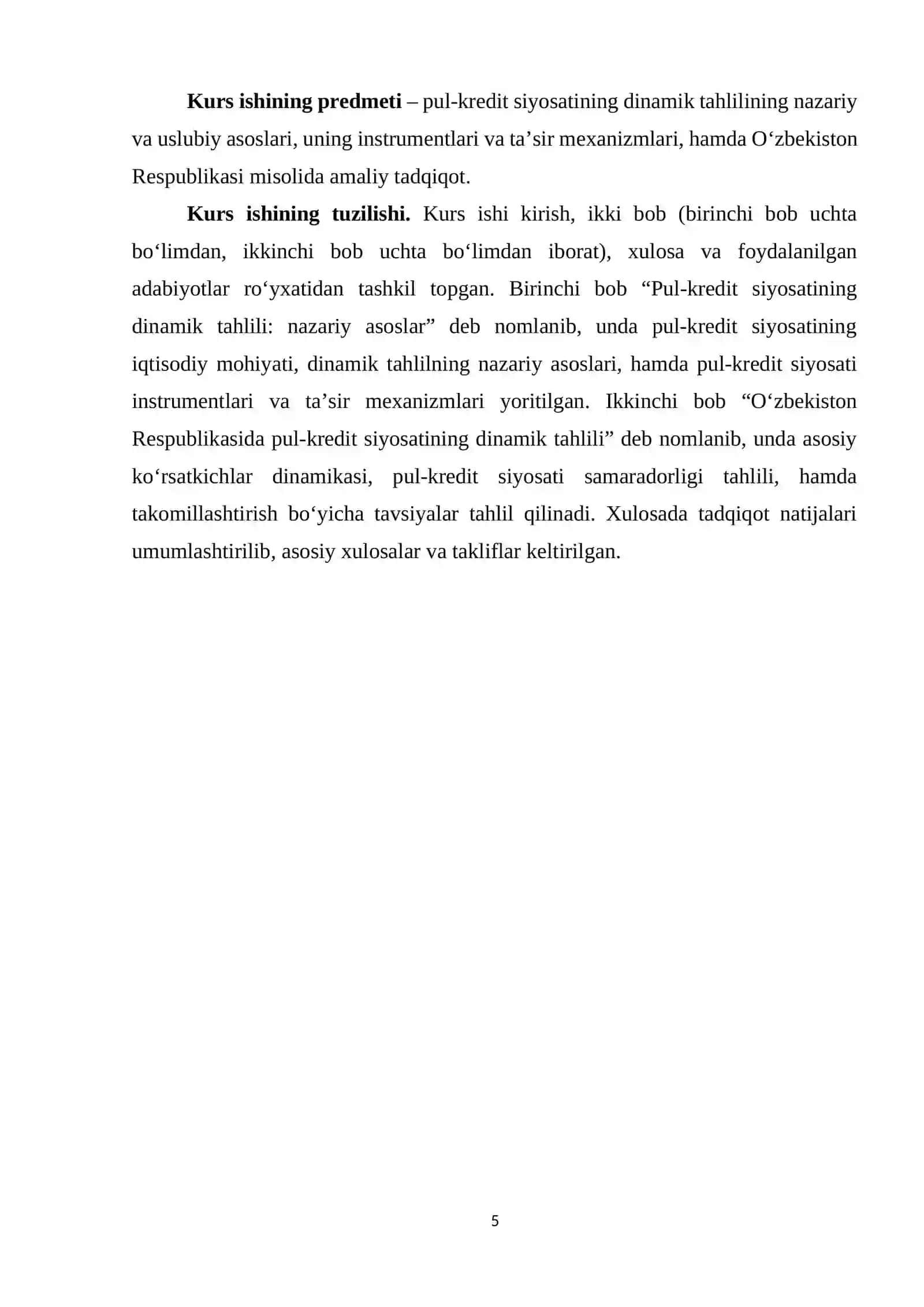 Pul-Kredit Siyosati Dinamik Tahlili 4