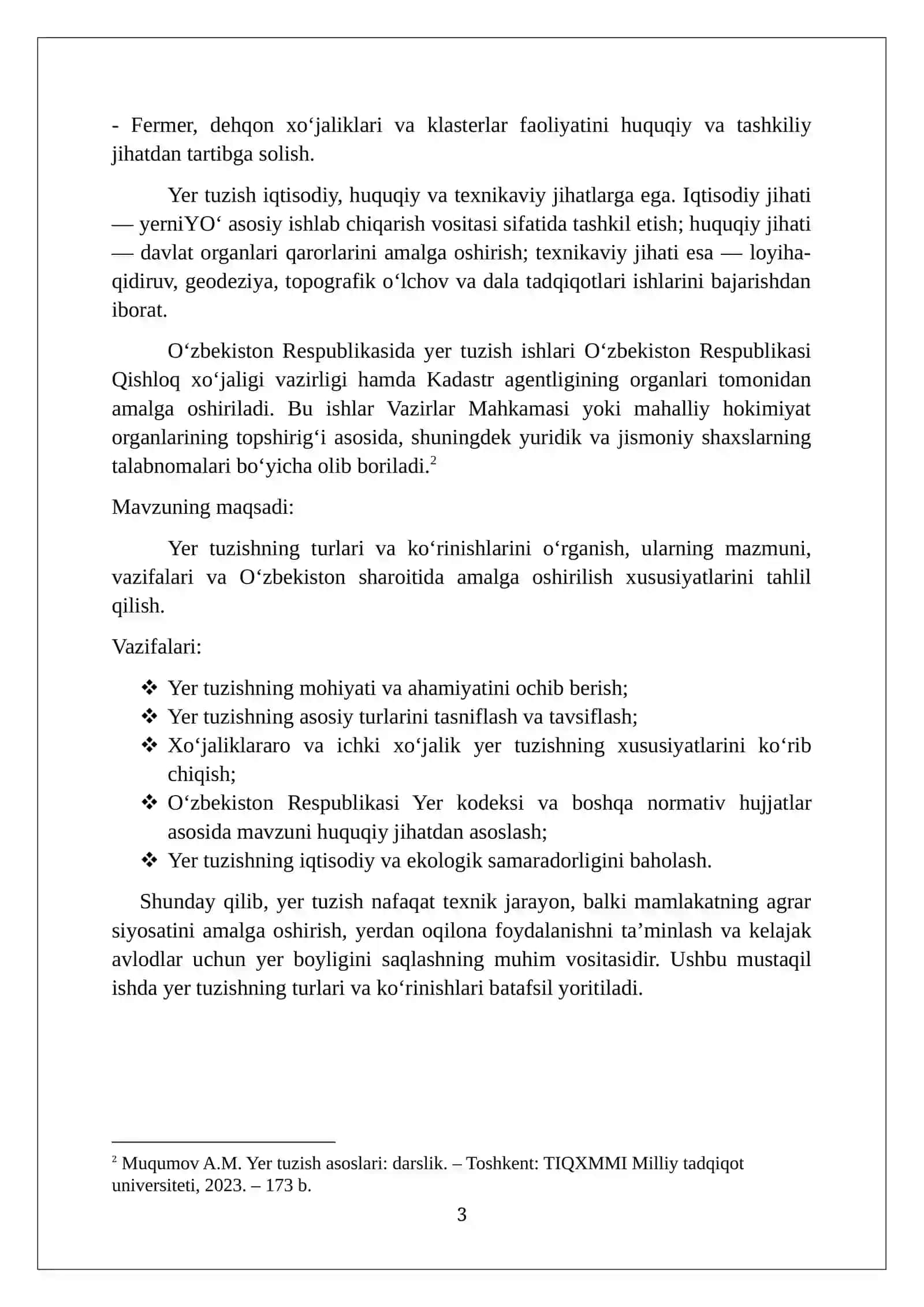 Yer tuzish turlari va korinishlari. Mustaqil ish . 4