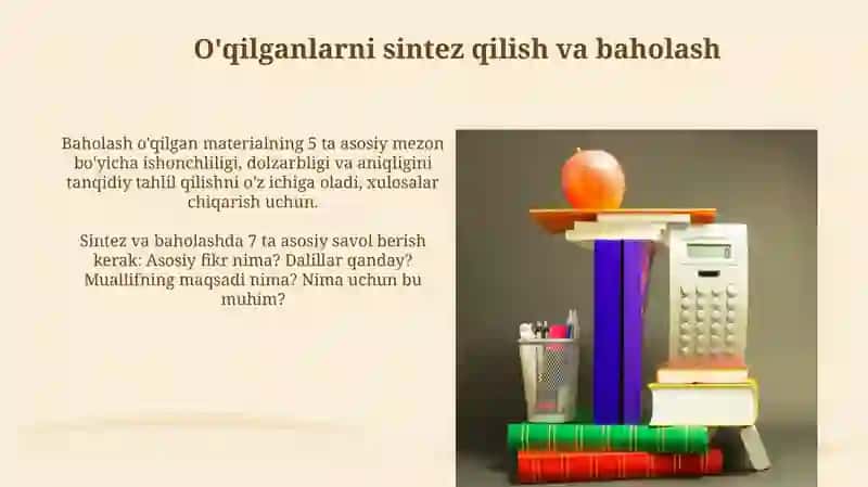Tanqidiy oʻqishni samarali yoʻlga qoyish vositalari 4