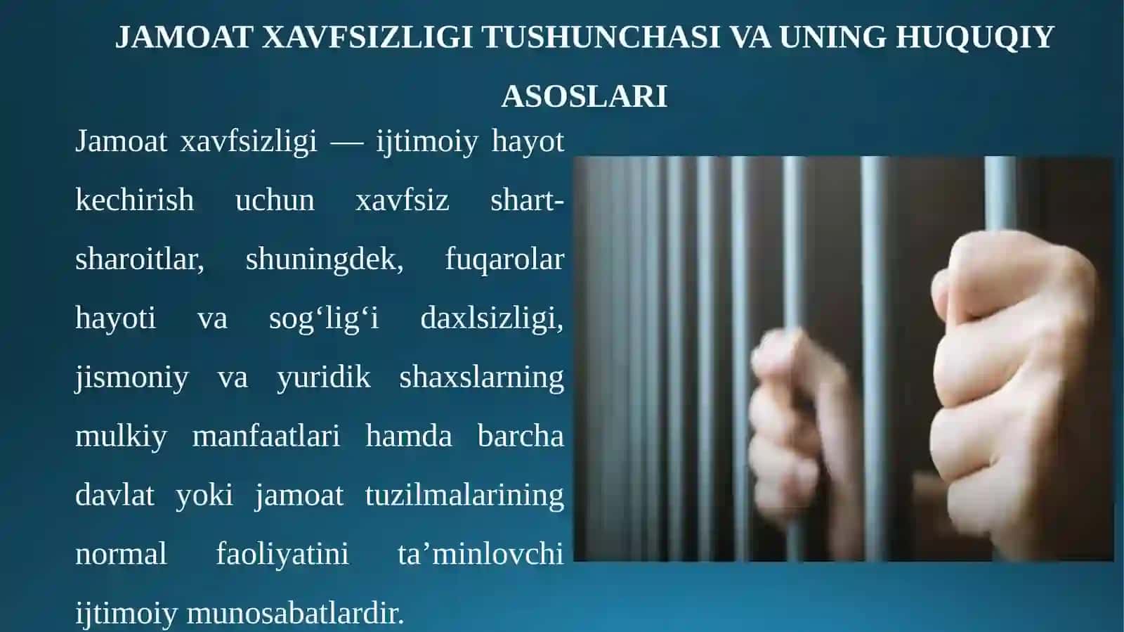 JAMOAT XAVFSIZLIGIGA QARSHI JINOYATLAR 4