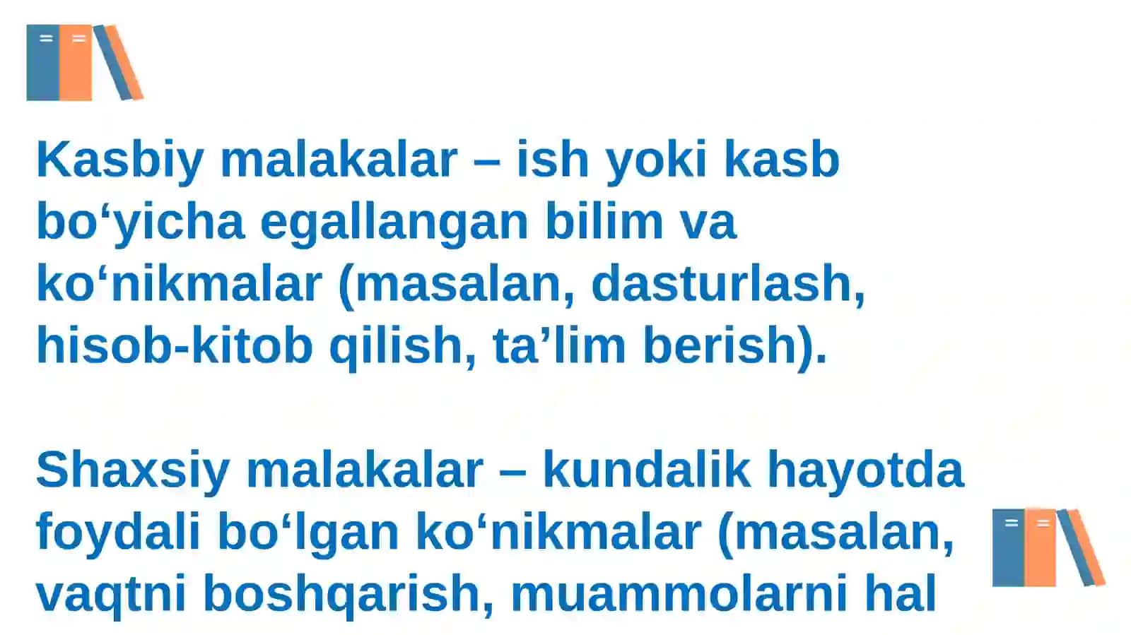 Shaxsning malaka va odatlari 4