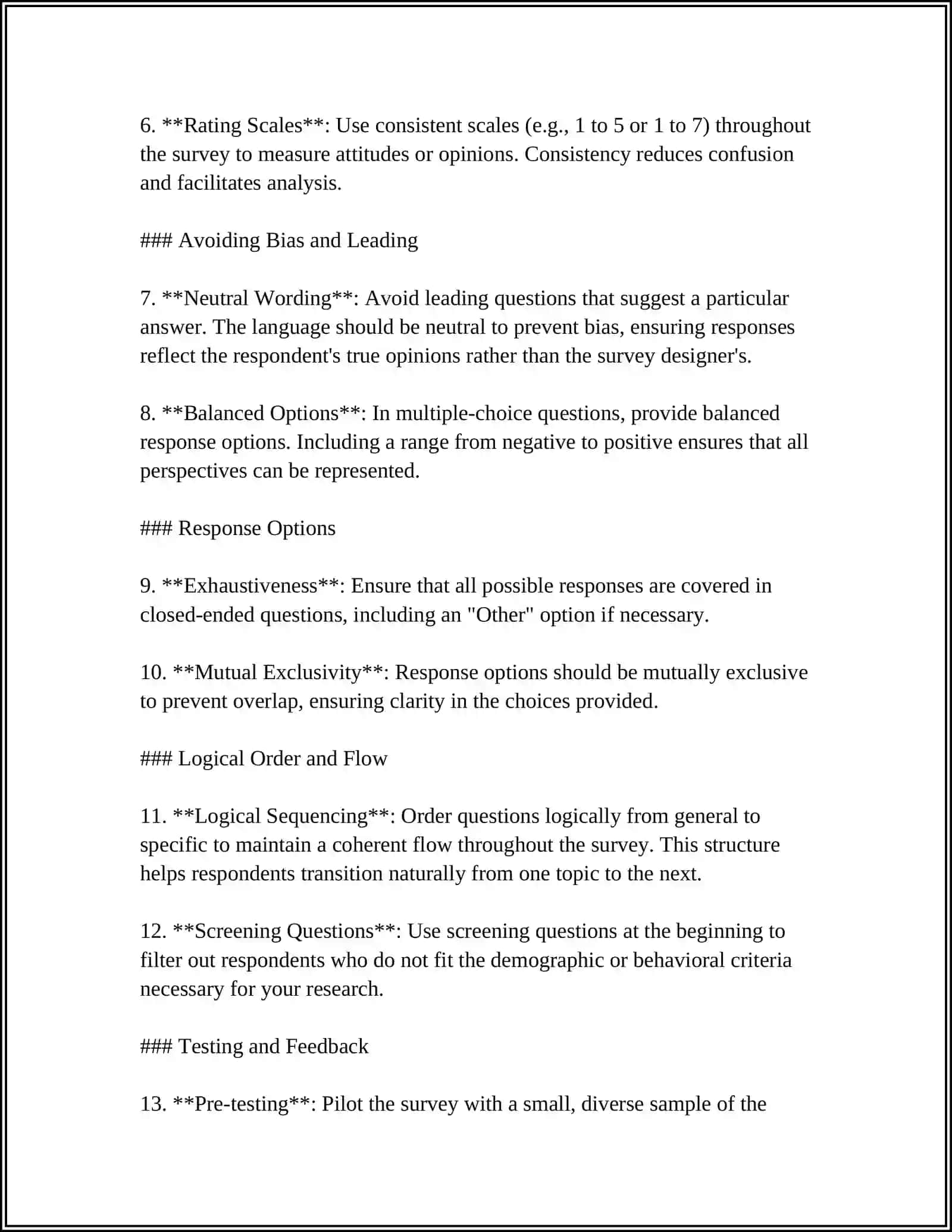 USING SURVEYS IN DRAWING CONCLUSIONS FROM SCIENTIFIC RESEARCH 4
