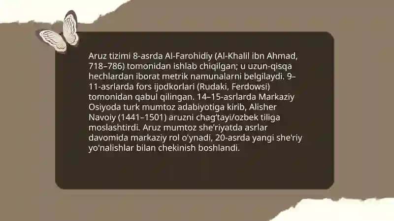 Mumtoz she'riyatda aruz vazni 4