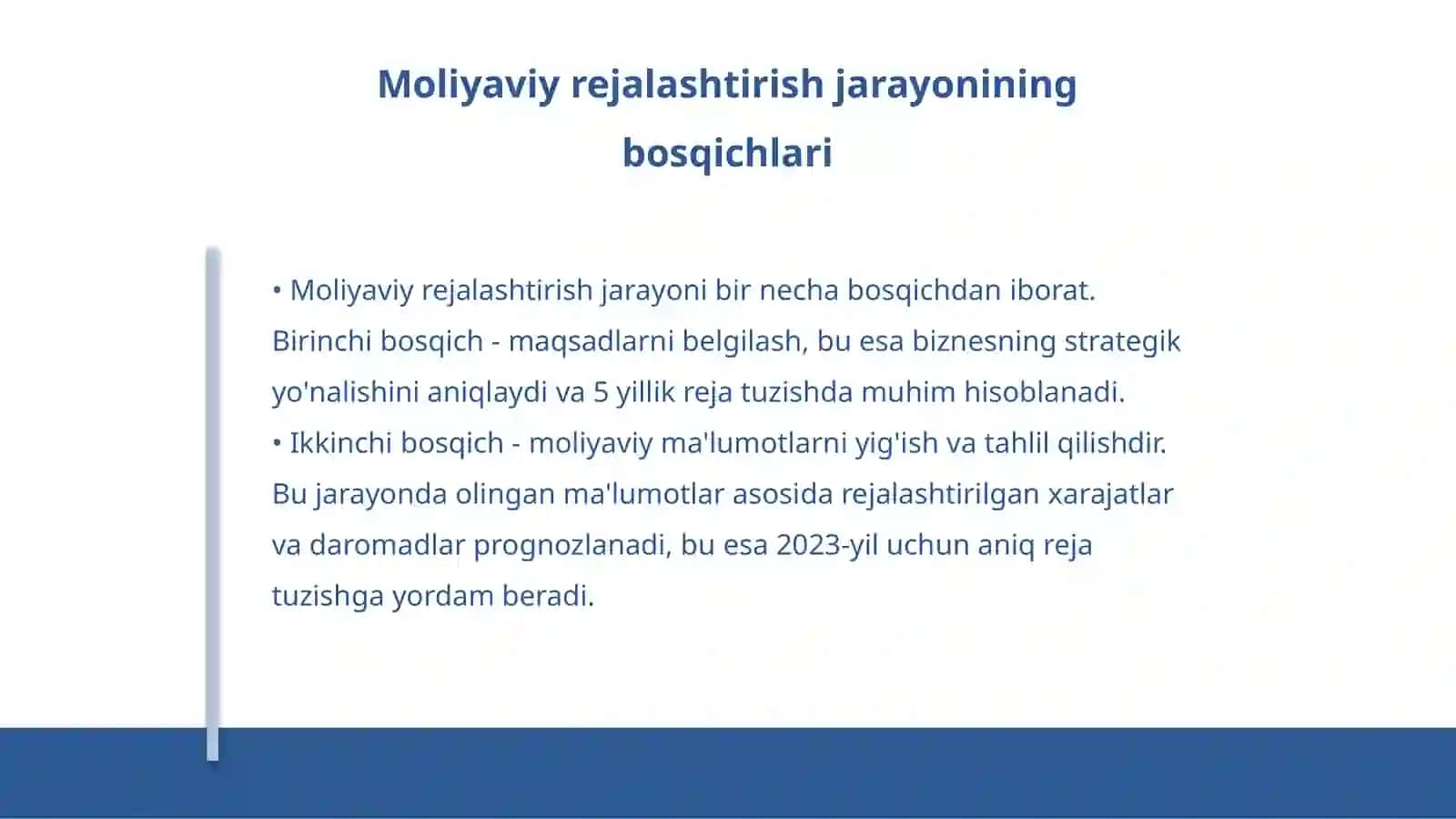 Kichik turizm biznesida moliyaviy rejalashtirish va boshqaruv 4