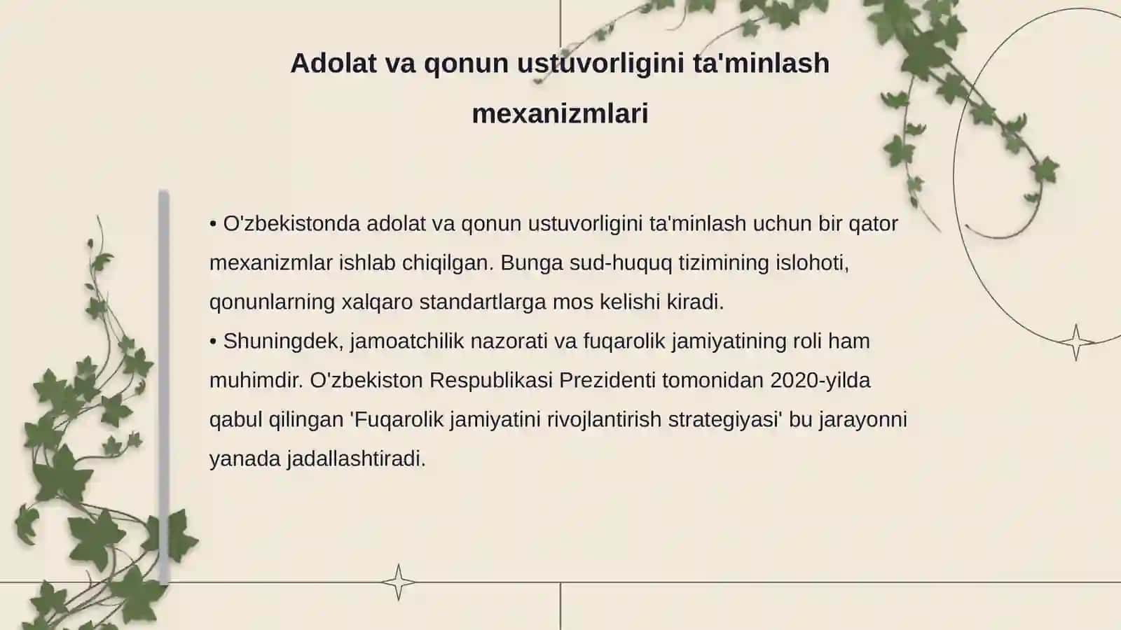 Adolat va qonun ustuvorligi 4