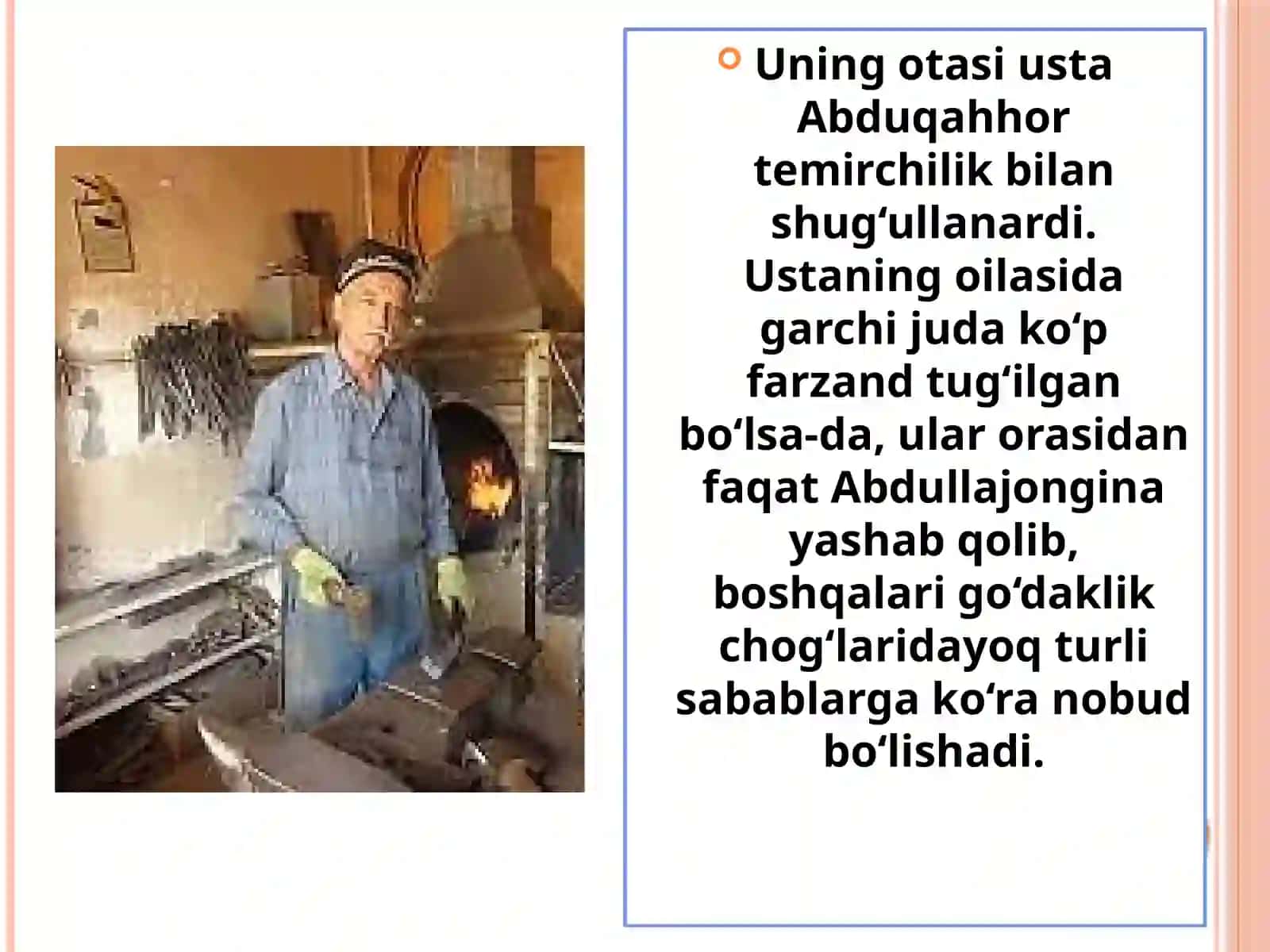 6-sinf Adabiyot fanidan Abdulla Qahhorning Bemor hikoyasi dars taqdimot 4