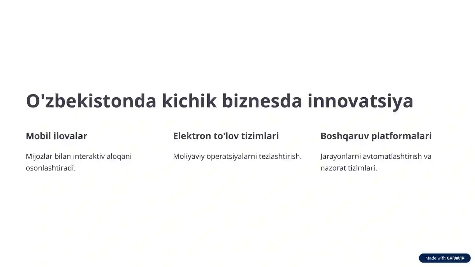 Kichik biznes va xususiy tadbirkorlikda innovatsion texnologiyalar 4
