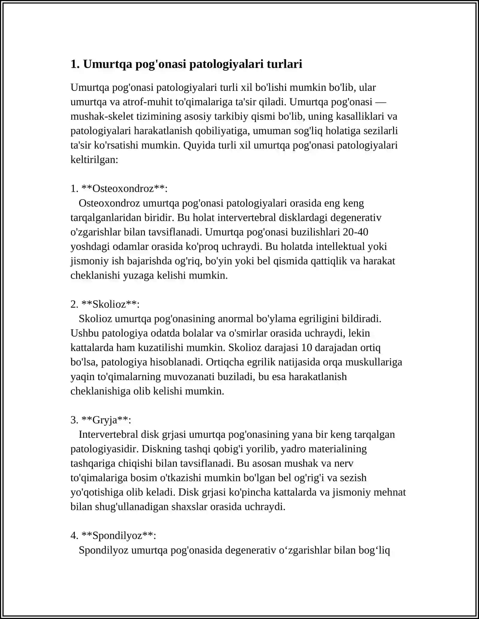 UMURTQA POG'ONASI PATOLOGIYALARINI OPERATIV DAVOLASH USULLARI ORQA MIYA CHURRALARIDA OPERATSIYALAR 4