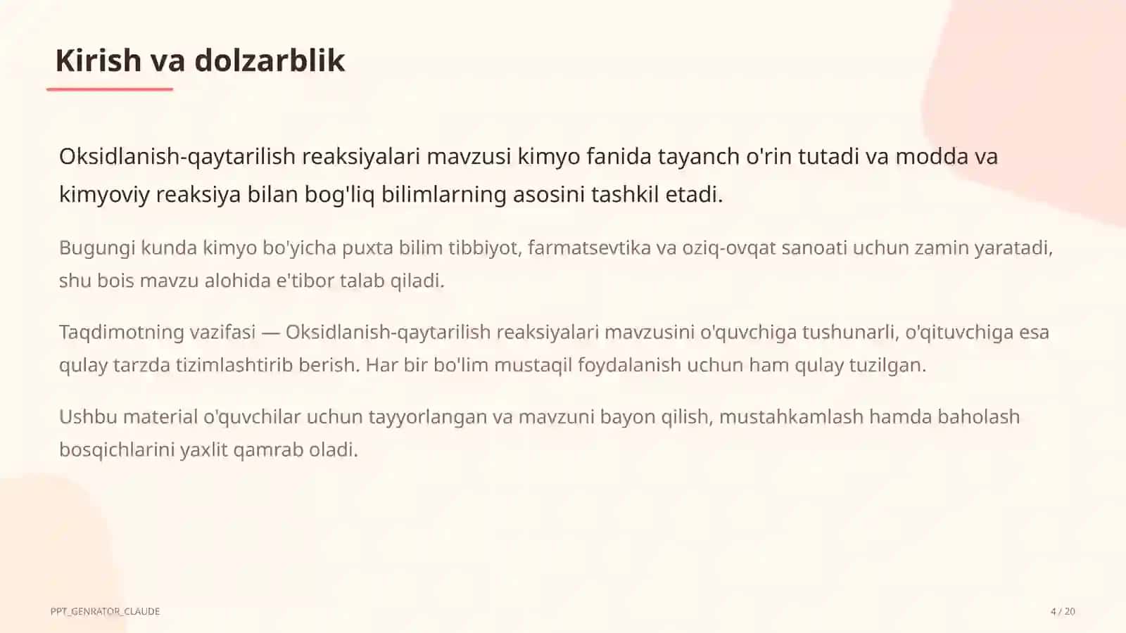 Oksidlanish-qaytarilish reaksiyalari (8-sinf) 4
