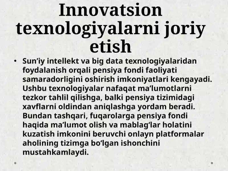 Pensiyajamgarmasi moliyaviy resurslarni boshqarish va moliyaviy barqarorlikni taminlash 4