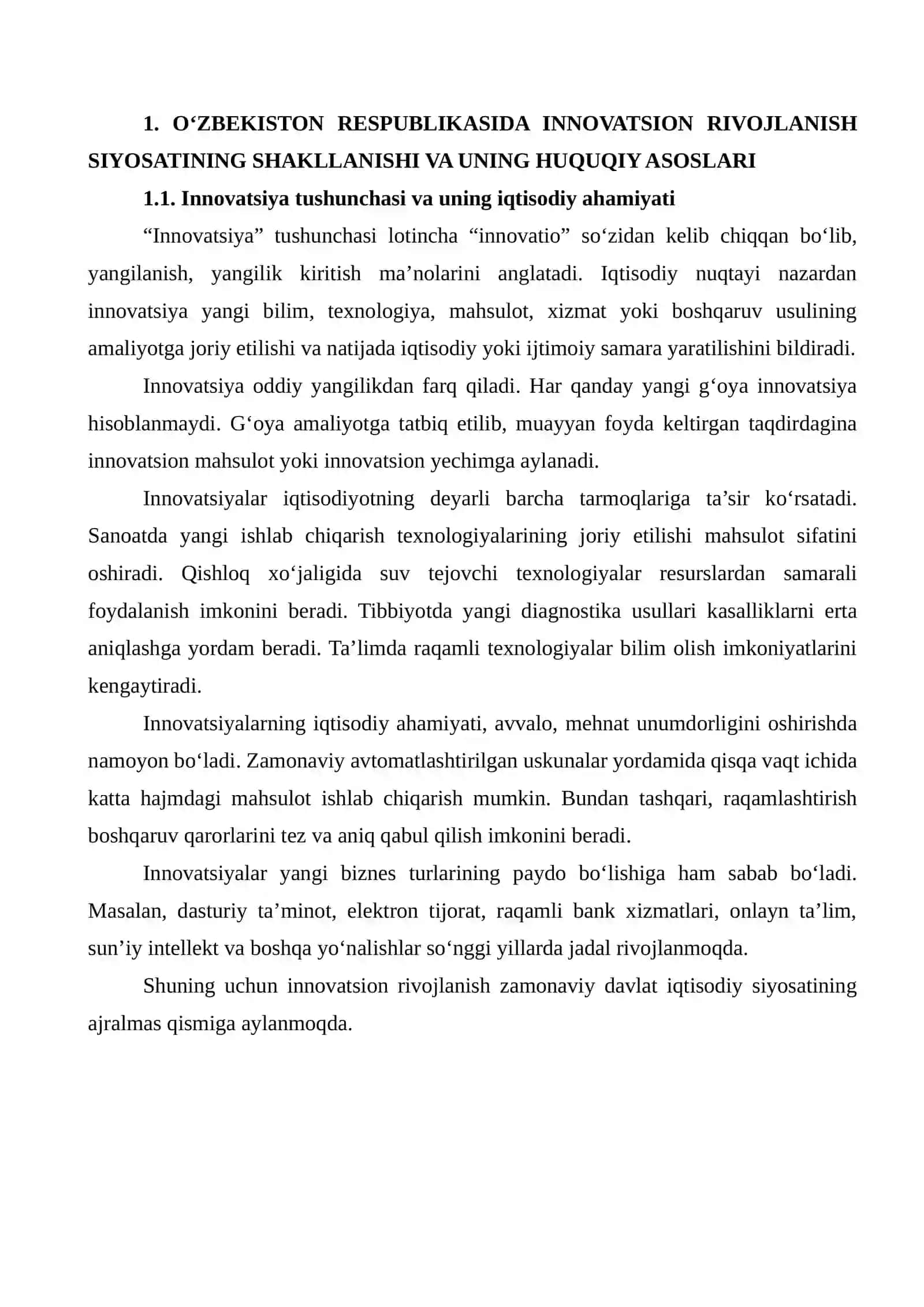 Innovatsion faoliyatni bank krediti orqali moliyalashtirish muammolari va yechimlari 4