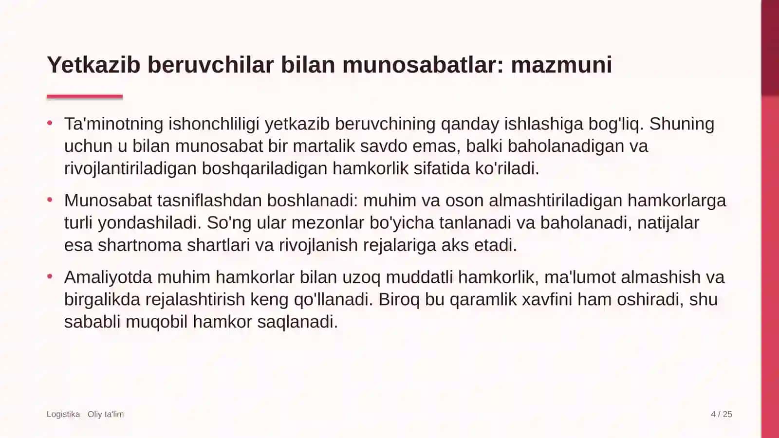 qog'oz sanoatida yetkazib beruvchilar bilan munosabatlarni boshqarish 9326 4