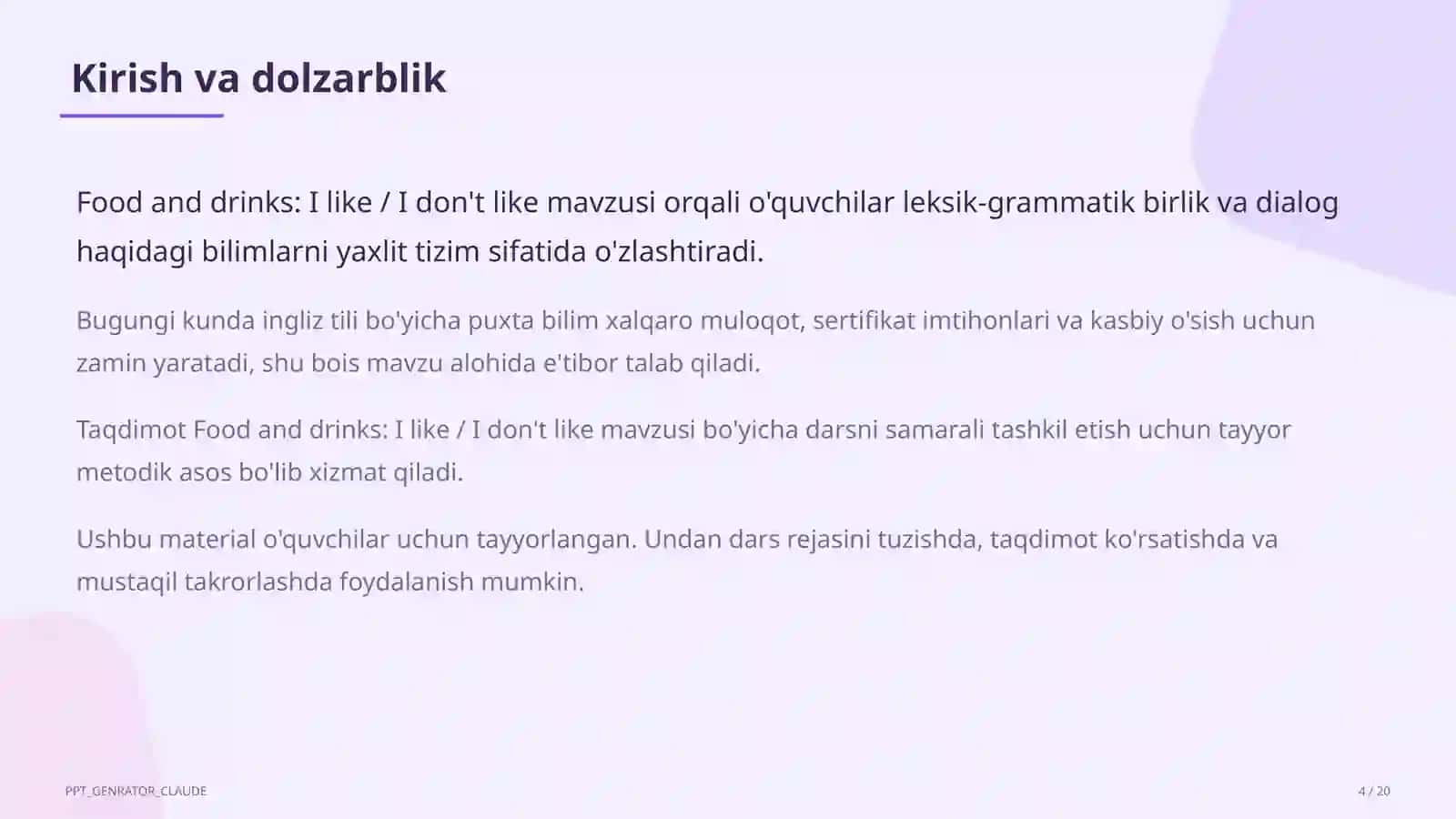 Ingliz tili (1-11) — o'quvchilar uchun 4