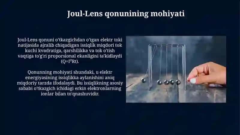OmvaJoul-Lens qonunlarining integral va differensial ifodalari 4
