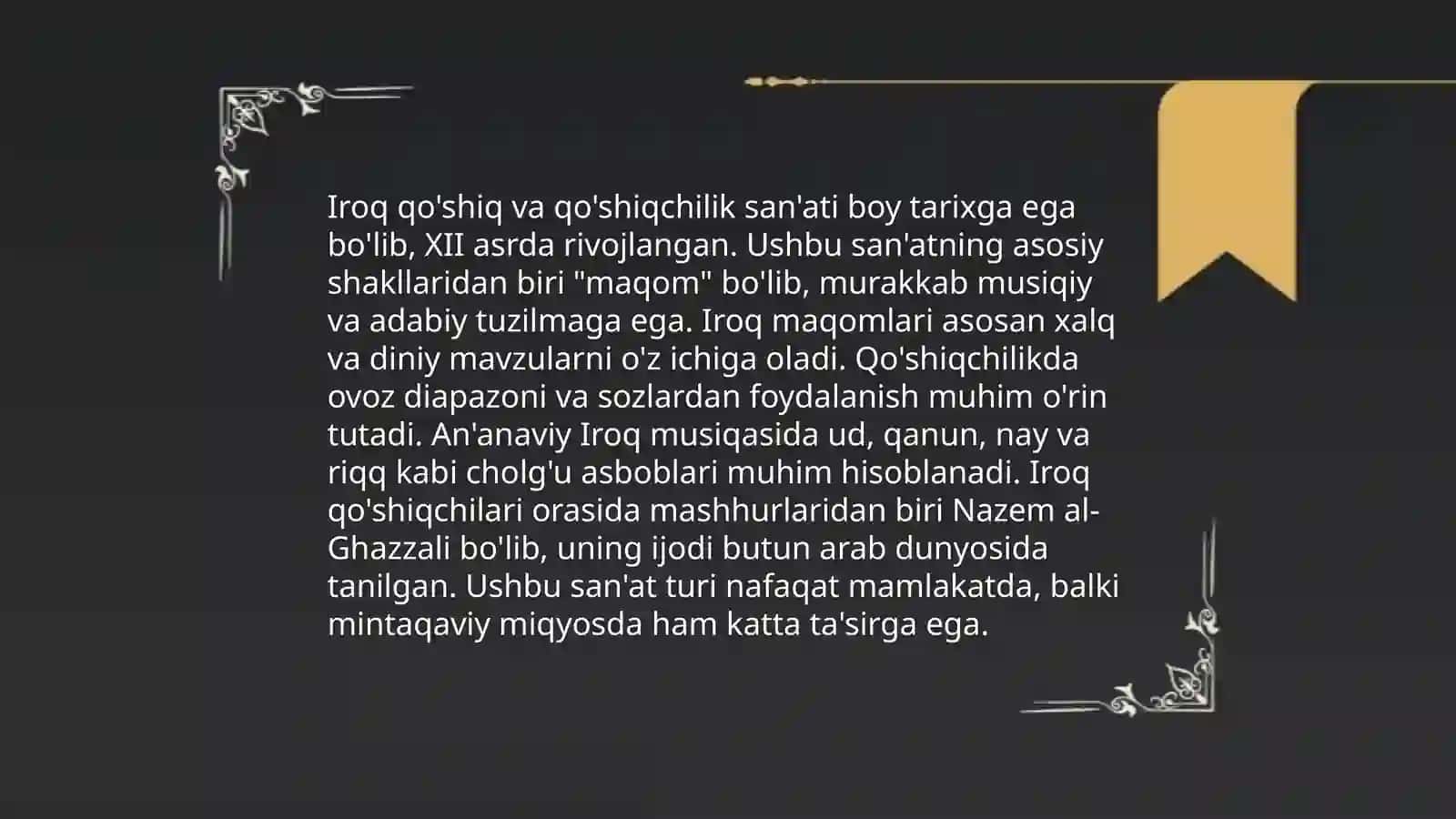 Iroq musiqa madaniyati 4