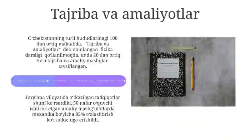 Fizika darslarida so'rovga asoslangan ta'limdan foydalanish 4