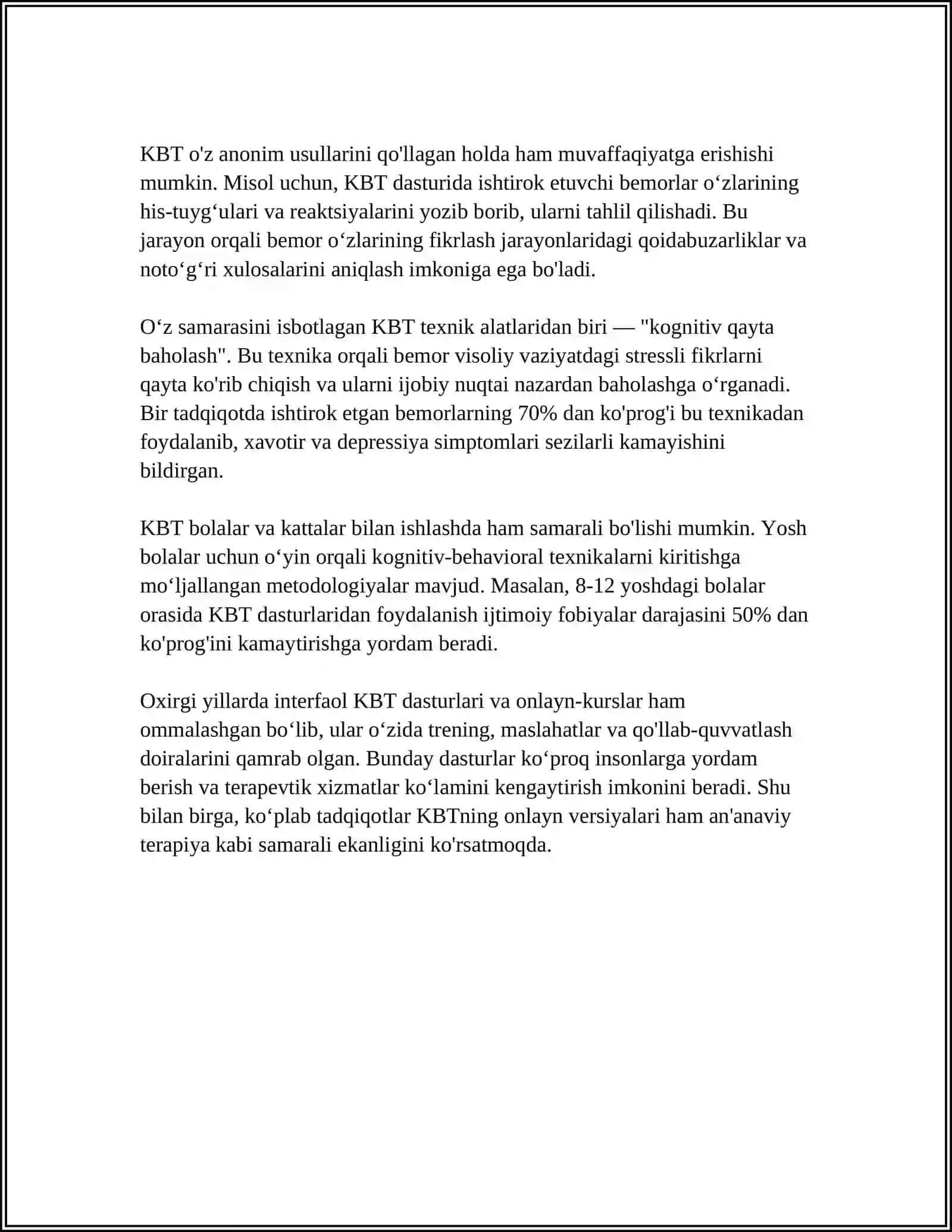 PSIXOLOGIK TRENINGLARDA QO‘LLANILADIGAN METODLAR 4
