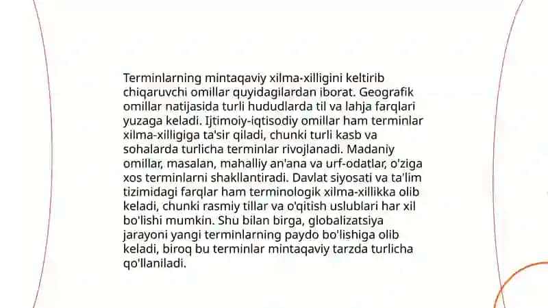 Soha terminalogiyasida oʻzgarishlar 4