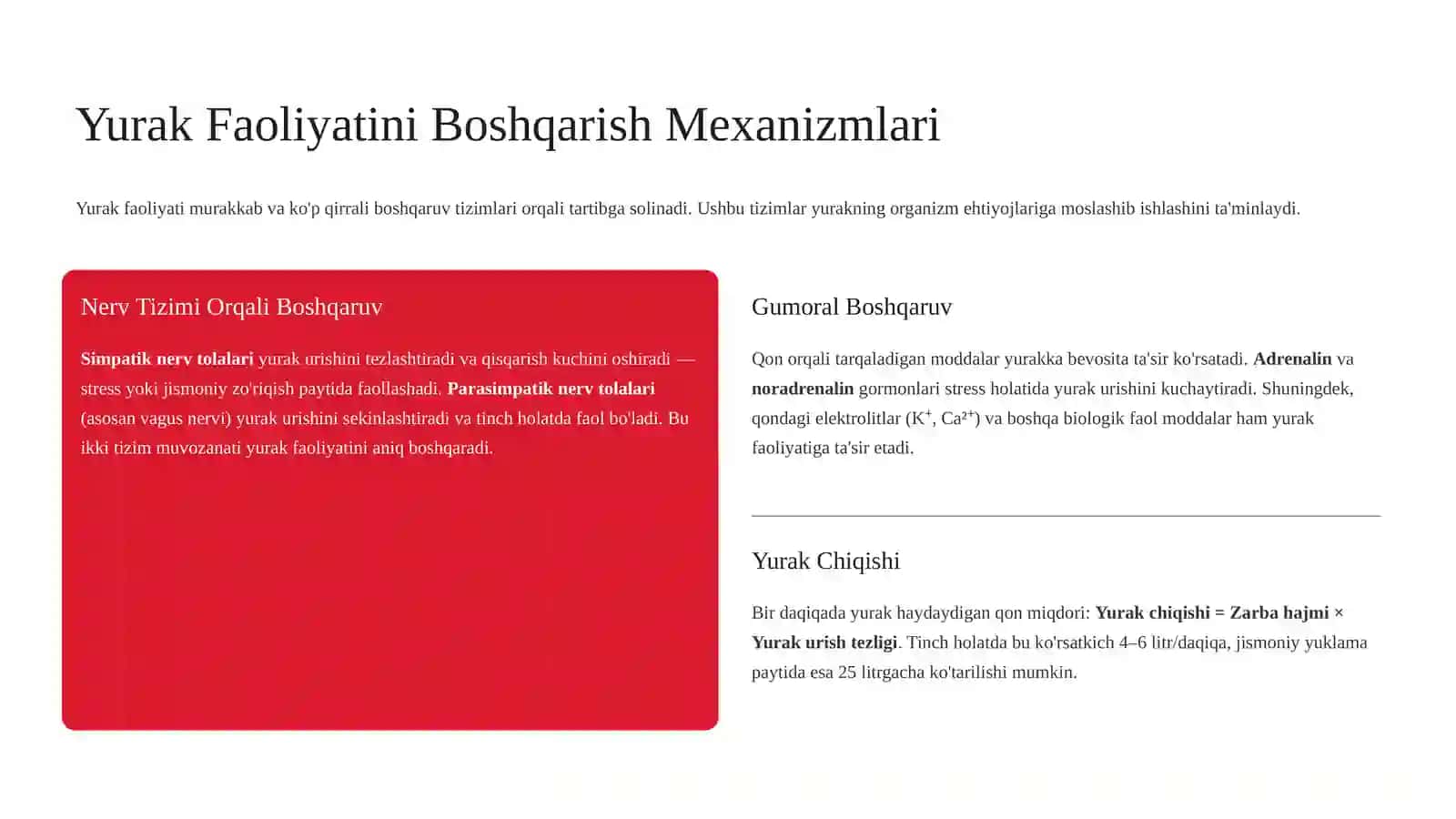 Yurak Faoliyati, Qon Bosimi va Mikrosirkulyatsiya 4