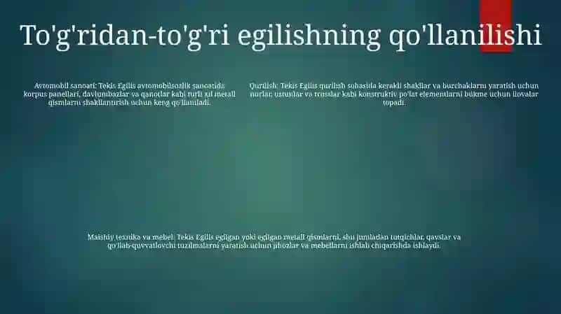 Tekis Egilish 4