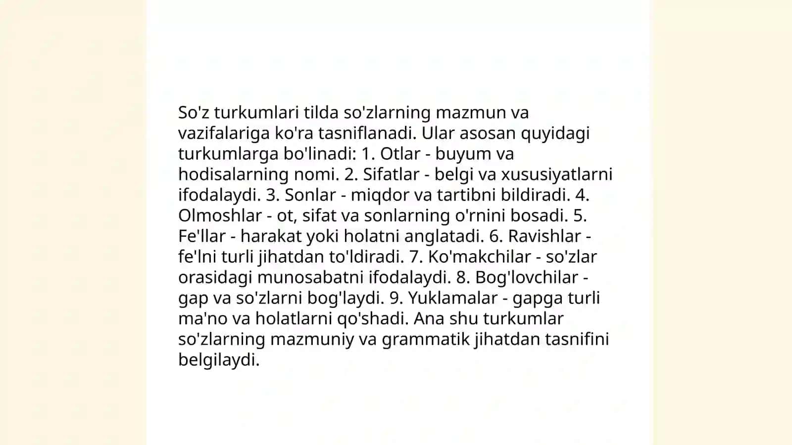 Boshlang'ich sinflarda so'z turkumlarini o'rganishda uzvilik va uzliksizlikning ta'minlashni tahlil qilish 4