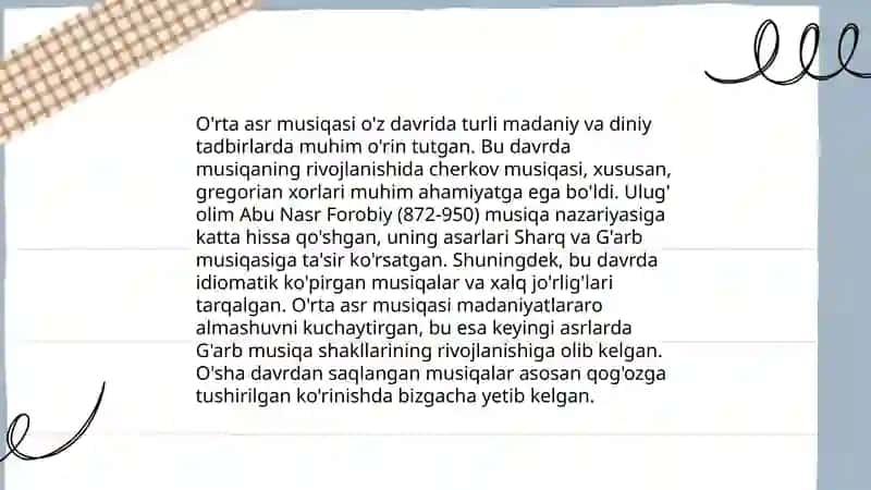 An'anaviy musiqiy ijodining tarixiy ko‘rinishlari 4
