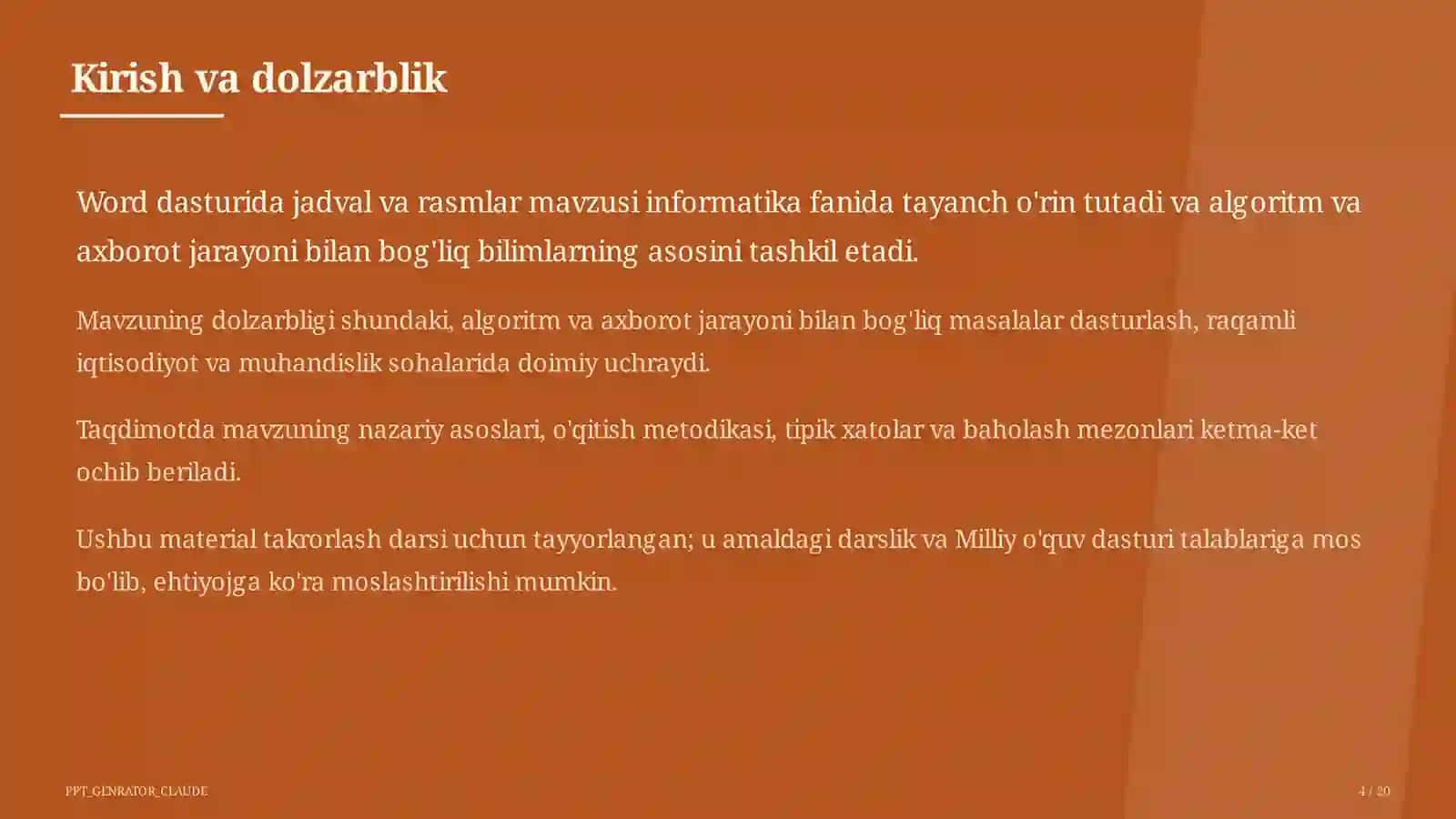 Informatika va axborot texnologiyalari (5–11) — takrorlash darsi uchun 4