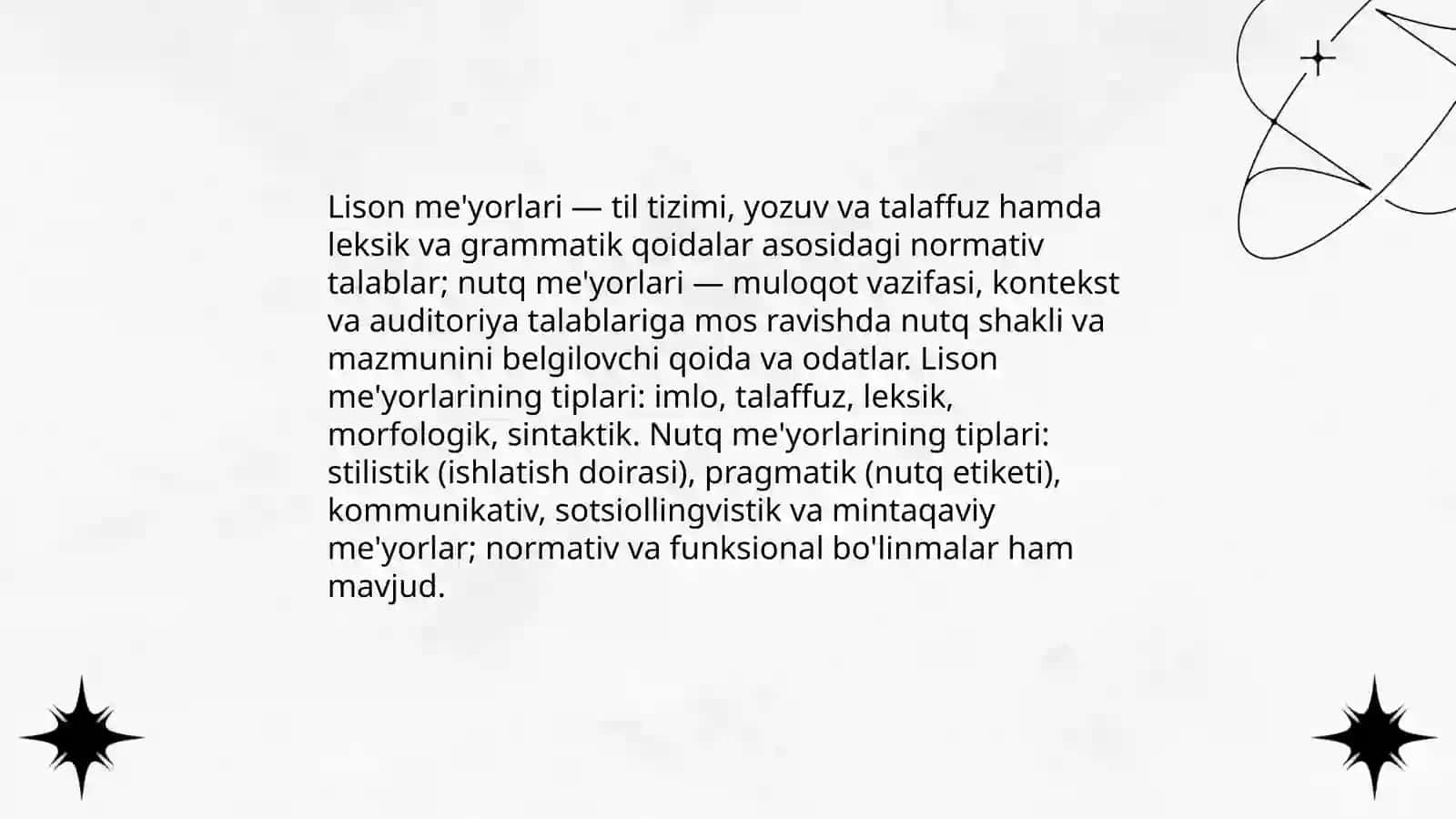 Hozirgi o'zbek adabiy tilida lison, nutq me'yor munosabati 4