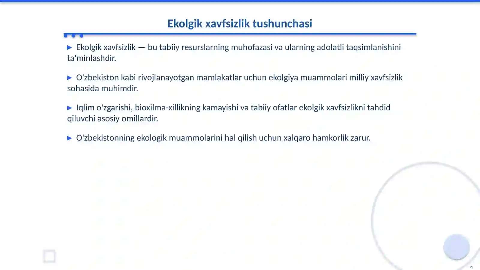 Ekolgik xavfsizlik va milliy xavfsizlik 4