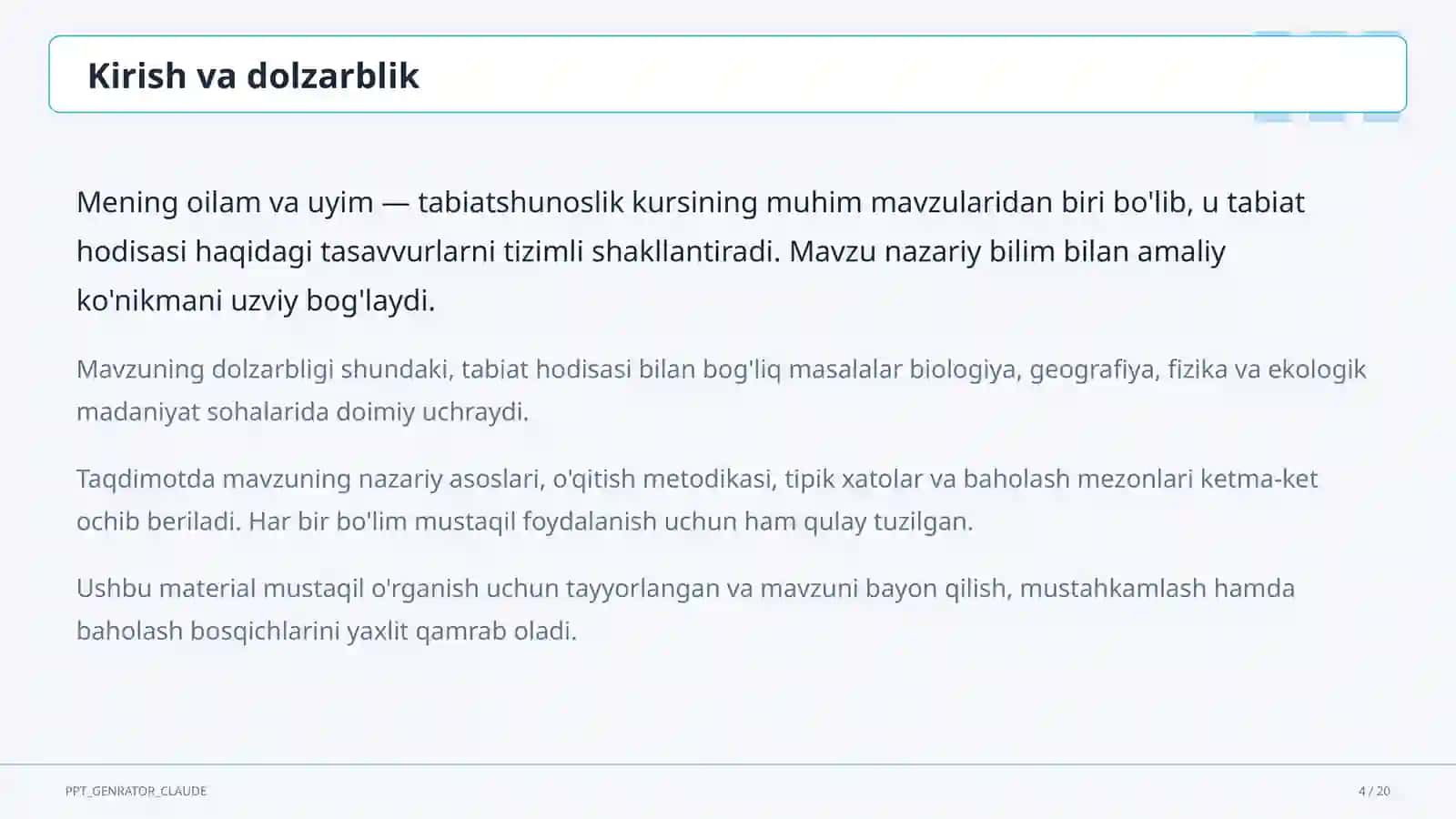 Mening oilam va uyim (1-sinf) 4