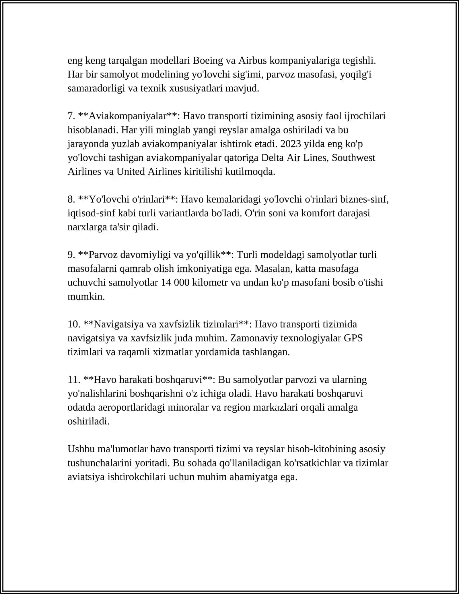 HAVO TRANSPORTI VA REYSLAR HISOB-KITOBI 4